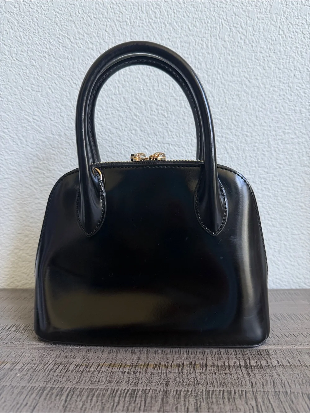 Tory Burch Emerson Patent Mini Dome Satchel Handbag New